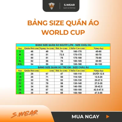 bảng size